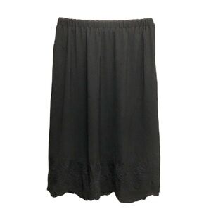 Adrianna Papell Women’s Midi Skirt Floral Embroidered Whimsigoth Boho Bohemian L